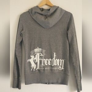 Freedom For Wild Horses Cowboy Cowgirl Sweatshirt Size Small Gray